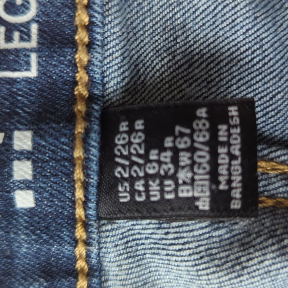 Gap Legging Skimmer Distressed Jeans 2 Blue 26R - Picture 4 of 16